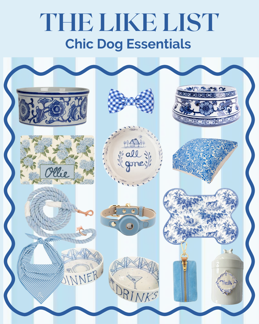 Blue & White Dog Accessories: Chic Must-Haves for Your Pet