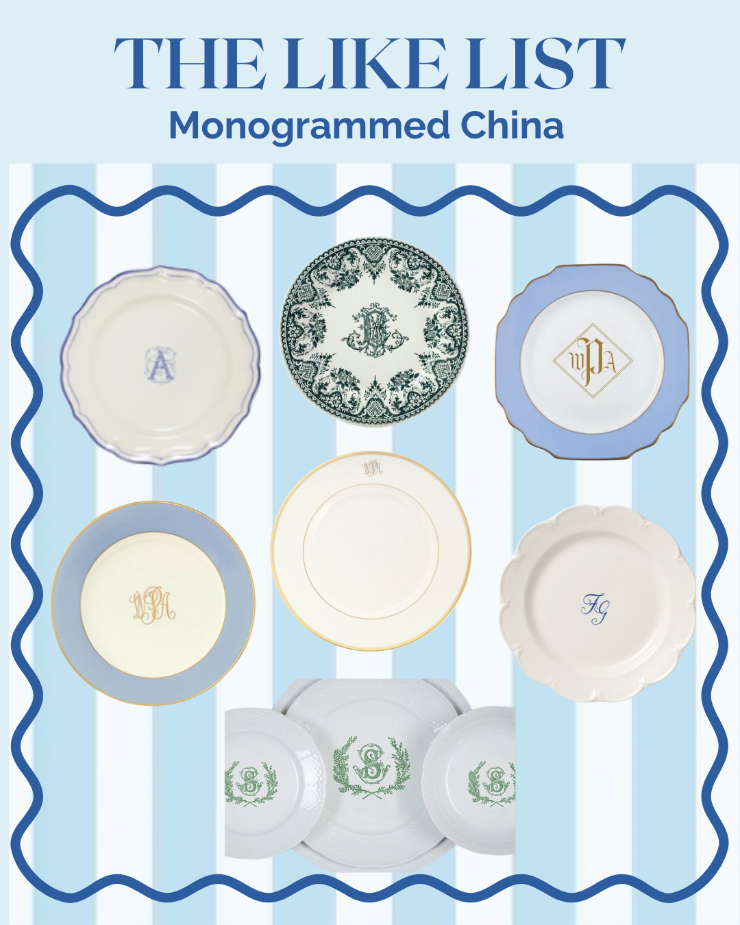 Elegant Entertaining: Monogrammed China Finds