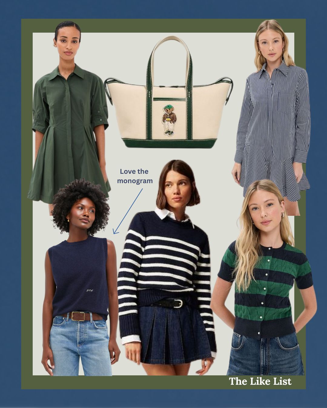 Navy and Green